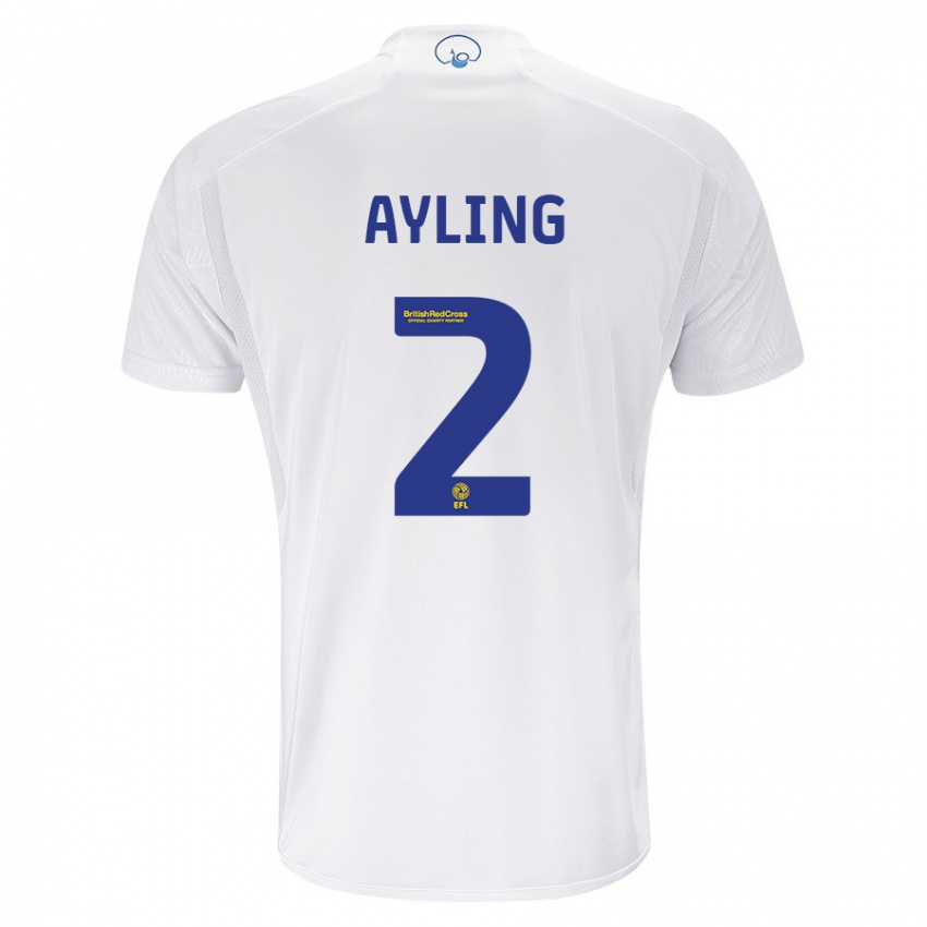 Hombre Camiseta Luke Ayling #2 Blanco 1ª Equipación 2023/24 La Camisa