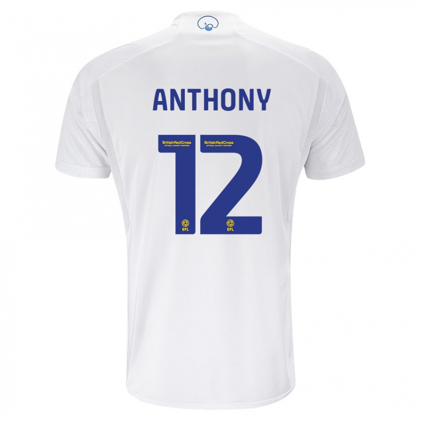 Hombre Camiseta Jaidon Anthony #12 Blanco 1ª Equipación 2023/24 La Camisa