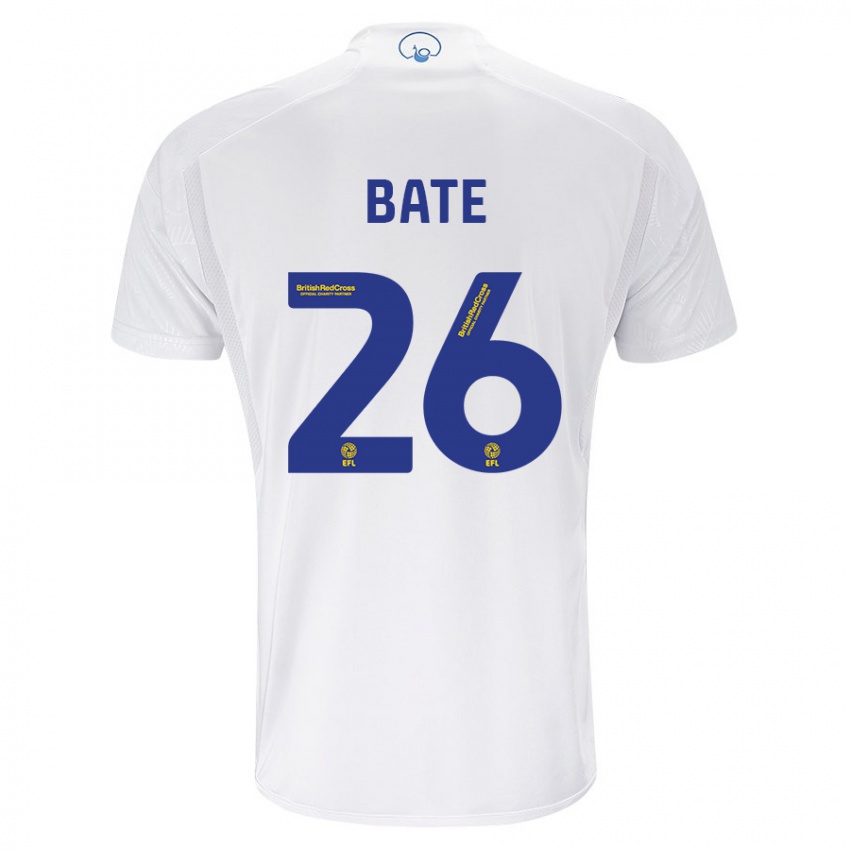Hombre Camiseta Lewis Bate #26 Blanco 1ª Equipación 2023/24 La Camisa