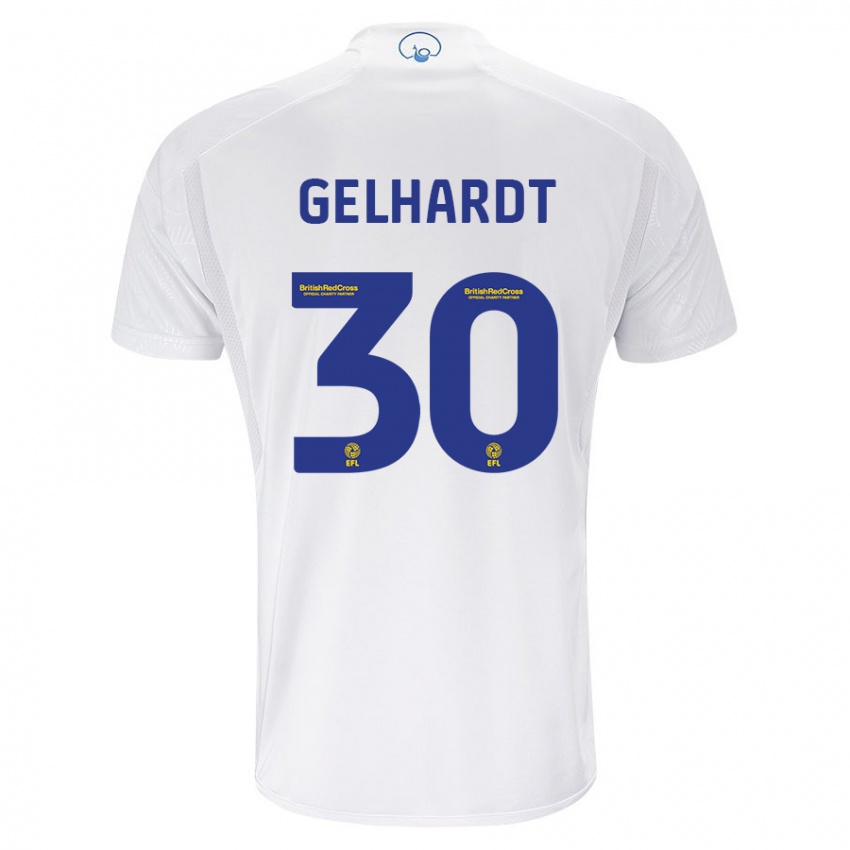 Hombre Camiseta Joe Gelhardt #30 Blanco 1ª Equipación 2023/24 La Camisa