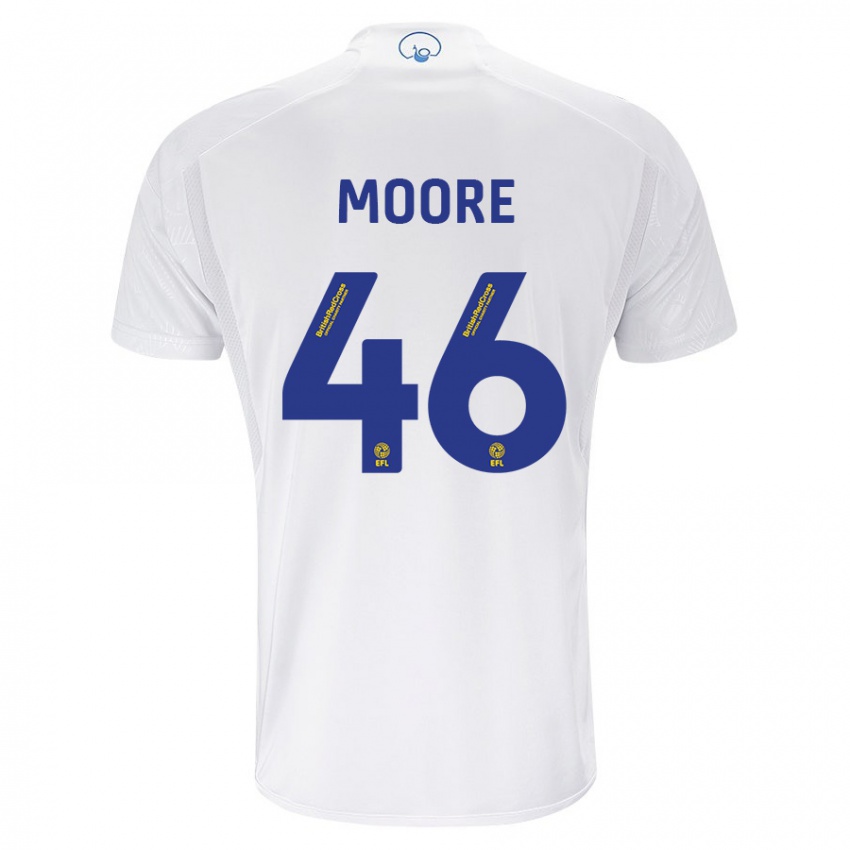 Hombre Camiseta Kris Moore #46 Blanco 1ª Equipación 2023/24 La Camisa