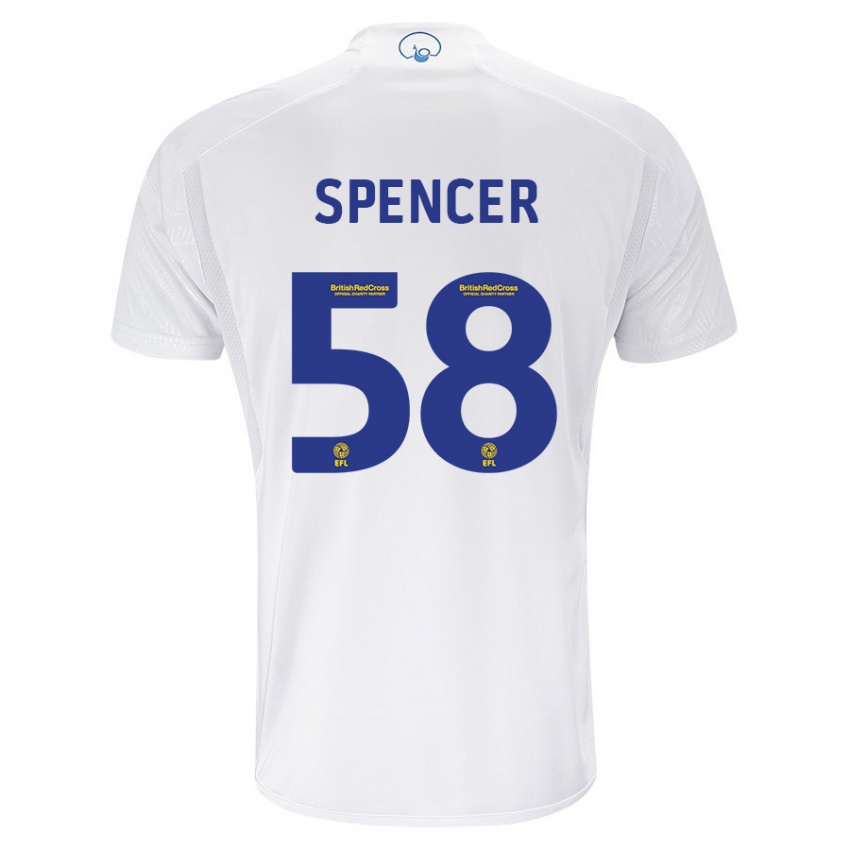 Hombre Camiseta Morten Spencer #58 Blanco 1ª Equipación 2023/24 La Camisa