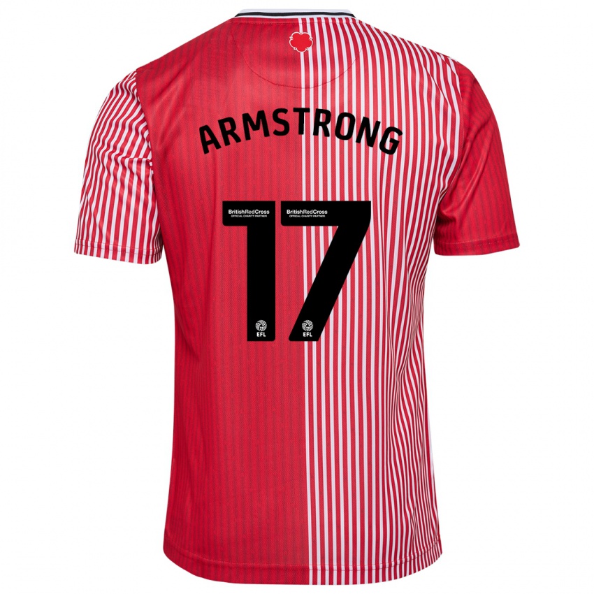 Hombre Camiseta Stuart Armstrong #17 Rojo 1ª Equipación 2023/24 La Camisa