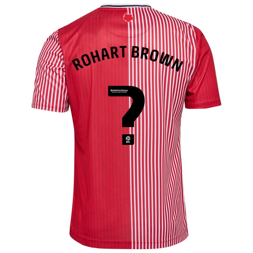 Hombre Camiseta Thierry Rohart-Brown #0 Rojo 1ª Equipación 2023/24 La Camisa