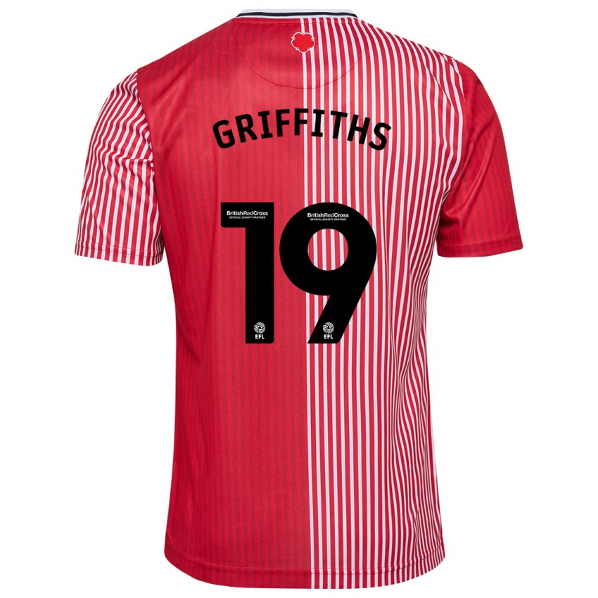 Hombre Camiseta Alice Griffiths #19 Rojo 1ª Equipación 2023/24 La Camisa