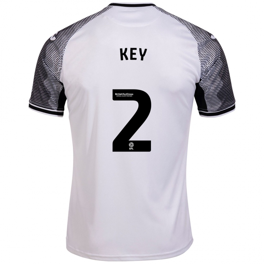 Hombre Camiseta Josh Key #2 Blanco 1ª Equipación 2023/24 La Camisa
