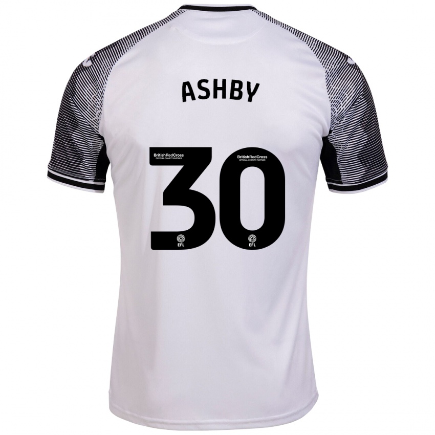 Hombre Camiseta Harrison Ashby #30 Blanco 1ª Equipación 2023/24 La Camisa