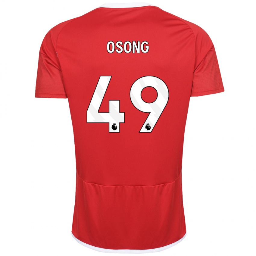 Hombre Camiseta Detlef Esapa Osong #49 Rojo 1ª Equipación 2023/24 La Camisa