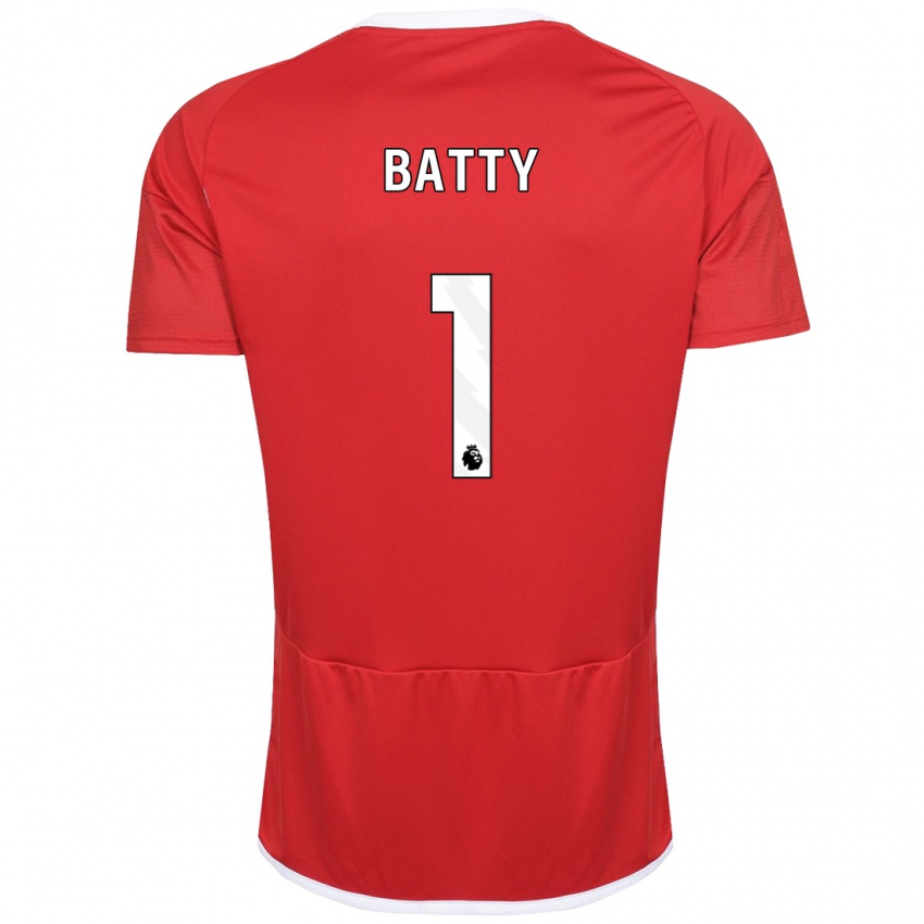 Hombre Camiseta Emily Batty #1 Rojo 1ª Equipación 2023/24 La Camisa