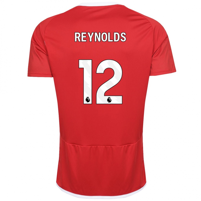 Hombre Camiseta Niamh Reynolds #12 Rojo 1ª Equipación 2023/24 La Camisa
