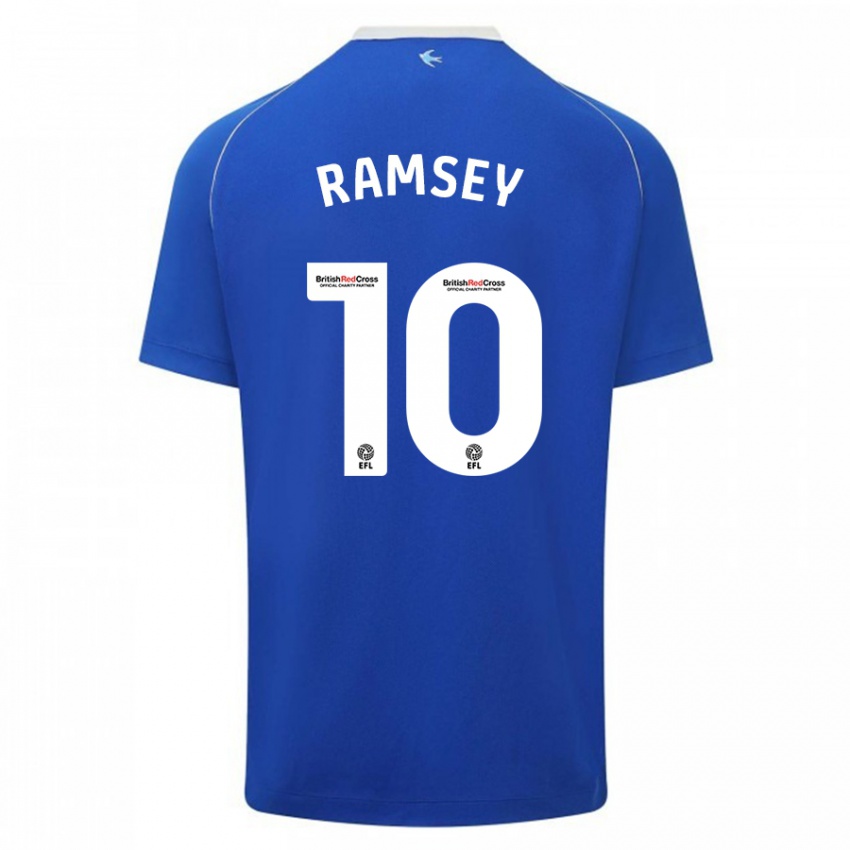 Hombre Camiseta Aaron Ramsey #10 Azul 1ª Equipación 2023/24 La Camisa