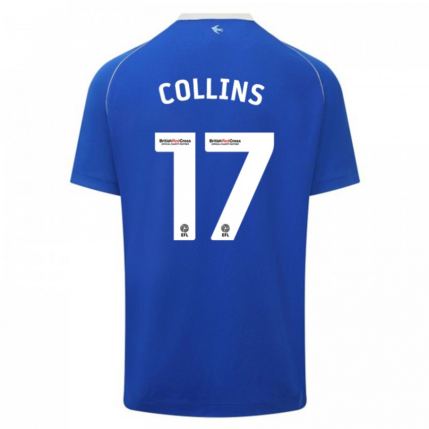 Hombre Camiseta Jamilu Collins #17 Azul 1ª Equipación 2023/24 La Camisa