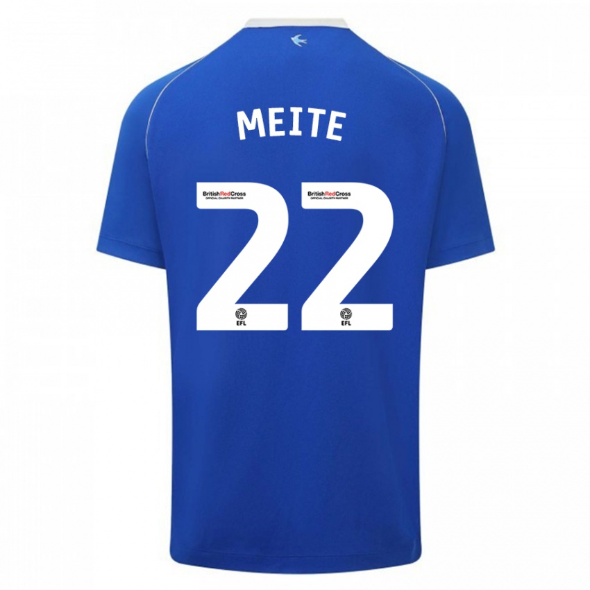 Hombre Camiseta Yakou Méïté #22 Azul 1ª Equipación 2023/24 La Camisa