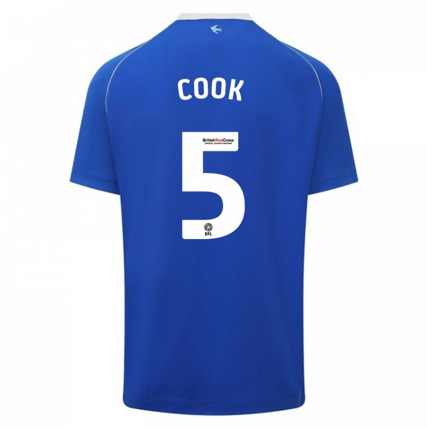 Hombre Camiseta Freddie Cook #5 Azul 1ª Equipación 2023/24 La Camisa
