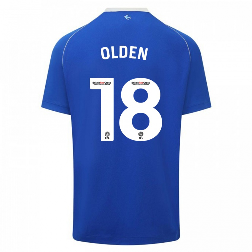 Hombre Camiseta Mackenzie Olden #18 Azul 1ª Equipación 2023/24 La Camisa
