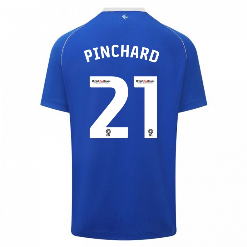 Hombre Camiseta Cerys Pinchard #21 Azul 1ª Equipación 2023/24 La Camisa