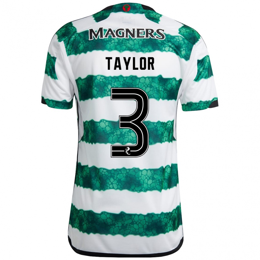 Hombre Camiseta Greg Taylor #3 Verde 1ª Equipación 2023/24 La Camisa