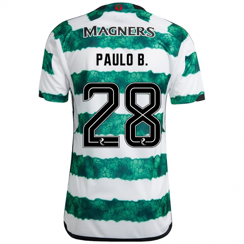 Hombre Camiseta Paulo Bernardo #28 Verde 1ª Equipación 2023/24 La Camisa