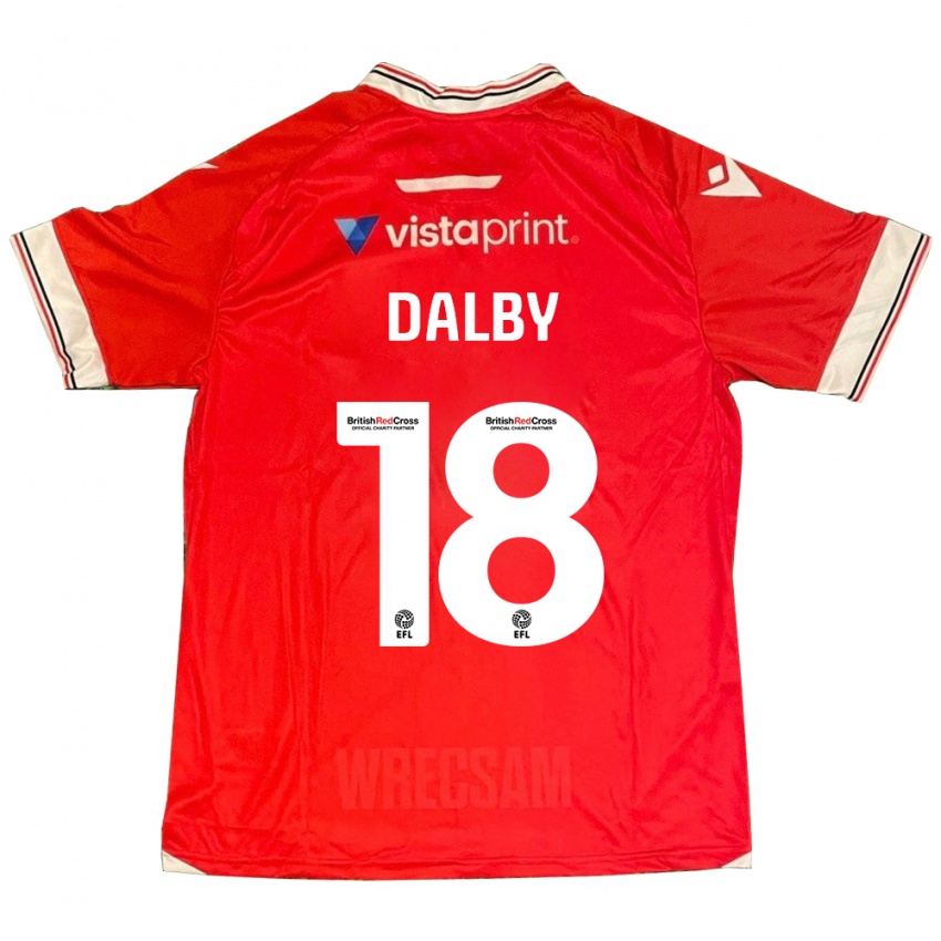 Hombre Camiseta Sam Dalby #18 Rojo 1ª Equipación 2023/24 La Camisa
