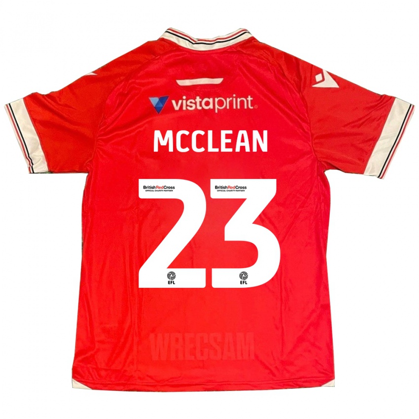 Hombre Camiseta James Mcclean #23 Rojo 1ª Equipación 2023/24 La Camisa