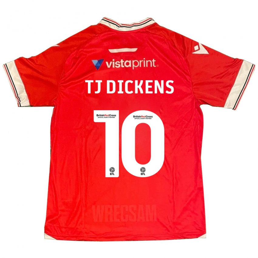Hombre Camiseta Tonicha Tj Dickens #10 Rojo 1ª Equipación 2023/24 La Camisa