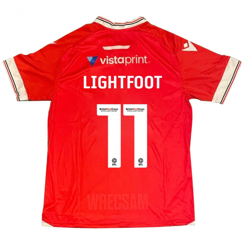 Hombre Camiseta Amber Lightfoot #11 Rojo 1ª Equipación 2023/24 La Camisa