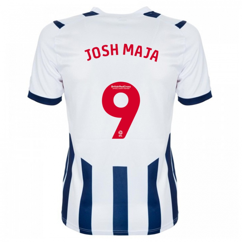 Hombre Camiseta Josh Maja #9 Blanco 1ª Equipación 2023/24 La Camisa