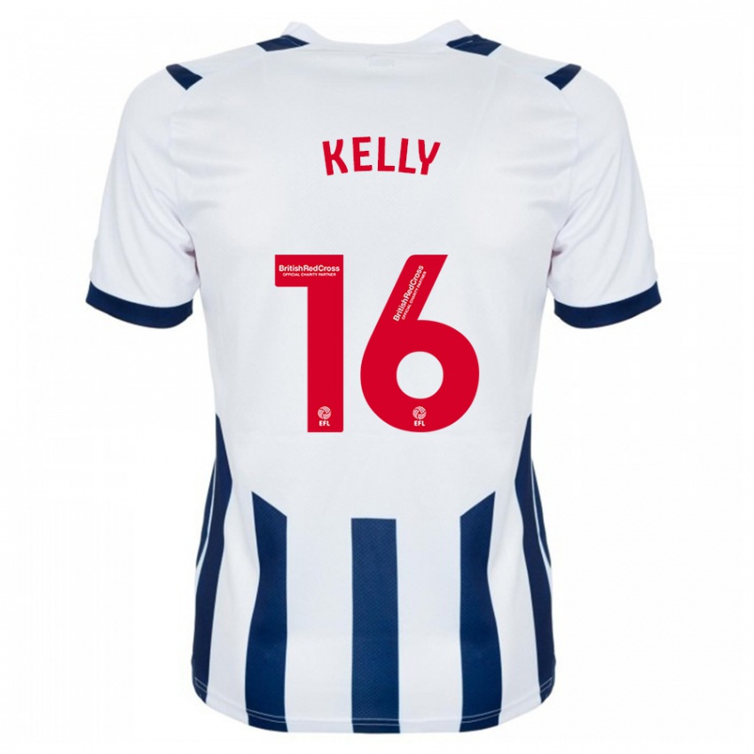 Hombre Camiseta Martin Kelly #16 Blanco 1ª Equipación 2023/24 La Camisa