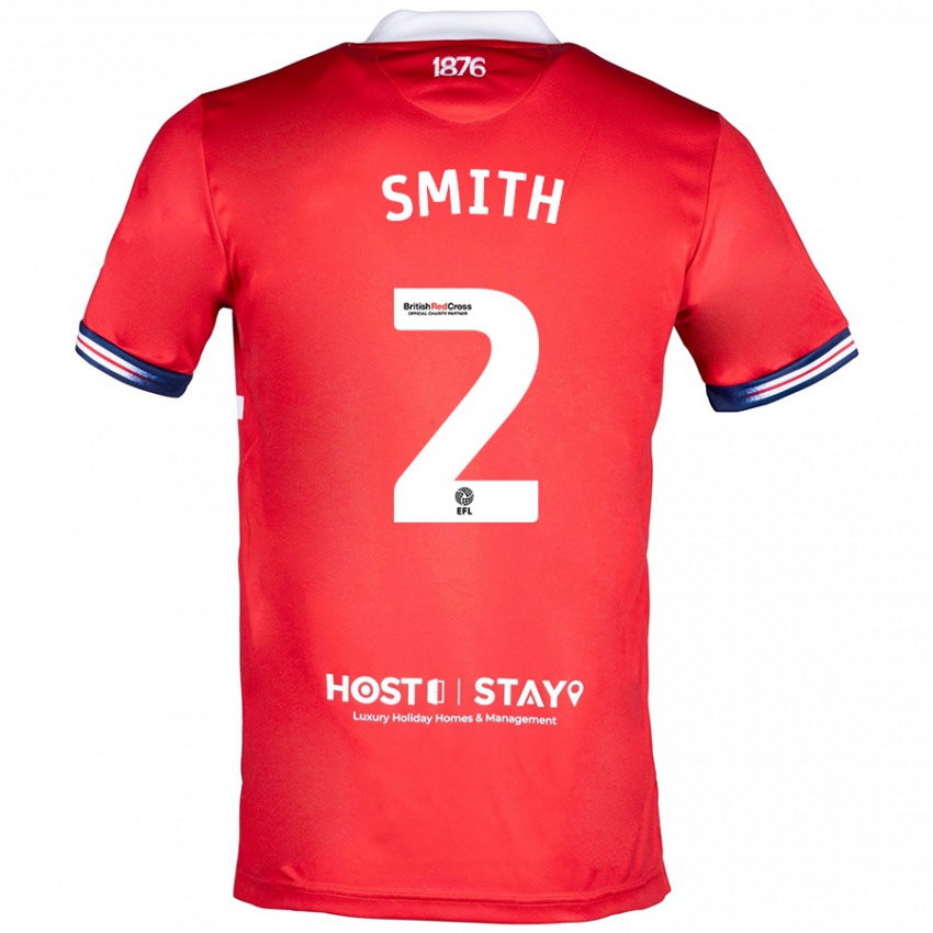Hombre Camiseta Tommy Smith #2 Rojo 1ª Equipación 2023/24 La Camisa