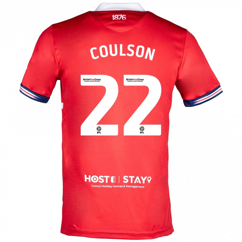 Hombre Camiseta Hayden Coulson #22 Rojo 1ª Equipación 2023/24 La Camisa