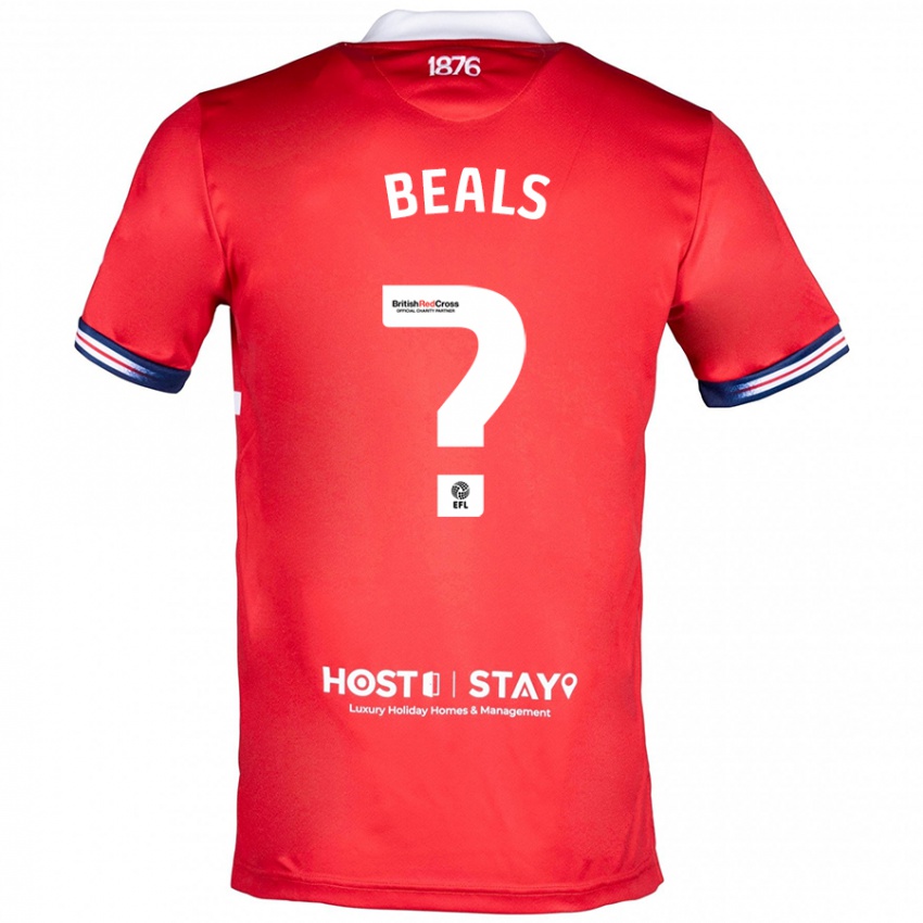 Hombre Camiseta Ben Beals #0 Rojo 1ª Equipación 2023/24 La Camisa