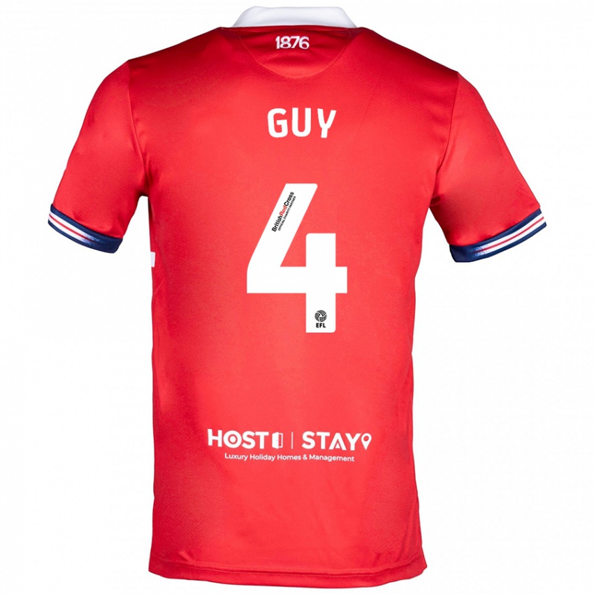 Hombre Camiseta Bethany Guy #4 Rojo 1ª Equipación 2023/24 La Camisa