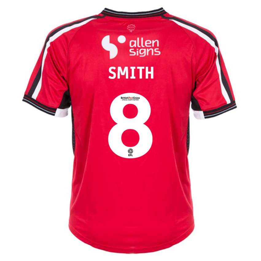 Hombre Camiseta Alistair Smith #8 Rojo 1ª Equipación 2023/24 La Camisa