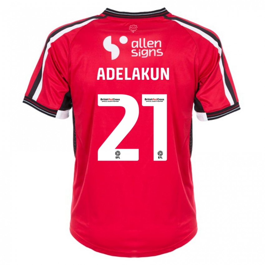Hombre Camiseta Hakeeb Adelakun #21 Rojo 1ª Equipación 2023/24 La Camisa