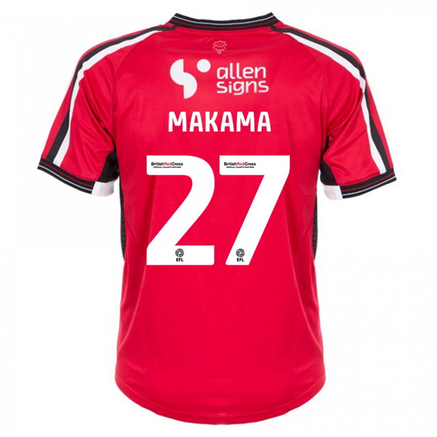 Hombre Camiseta Jovon Makama #27 Rojo 1ª Equipación 2023/24 La Camisa