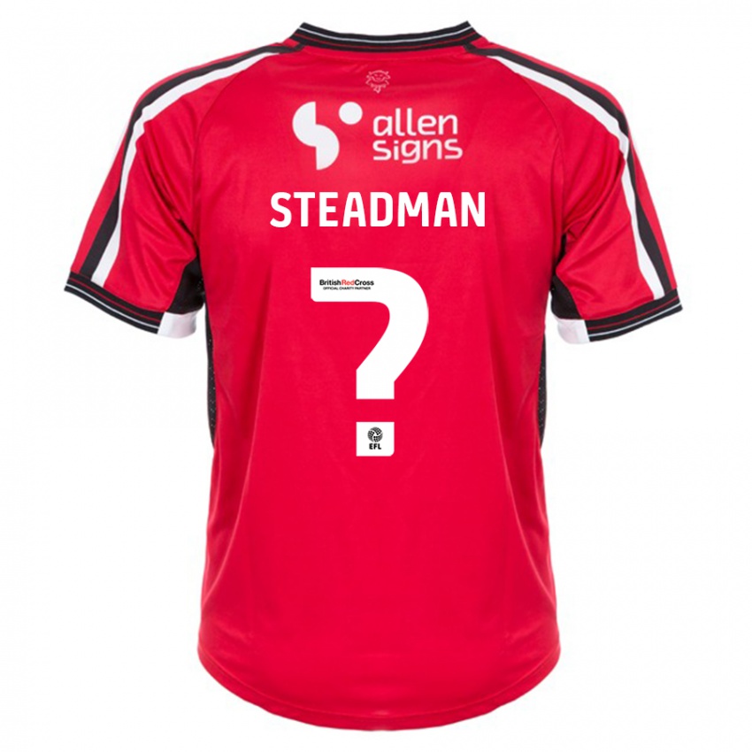 Hombre Camiseta Jodie Steadman #0 Rojo 1ª Equipación 2023/24 La Camisa