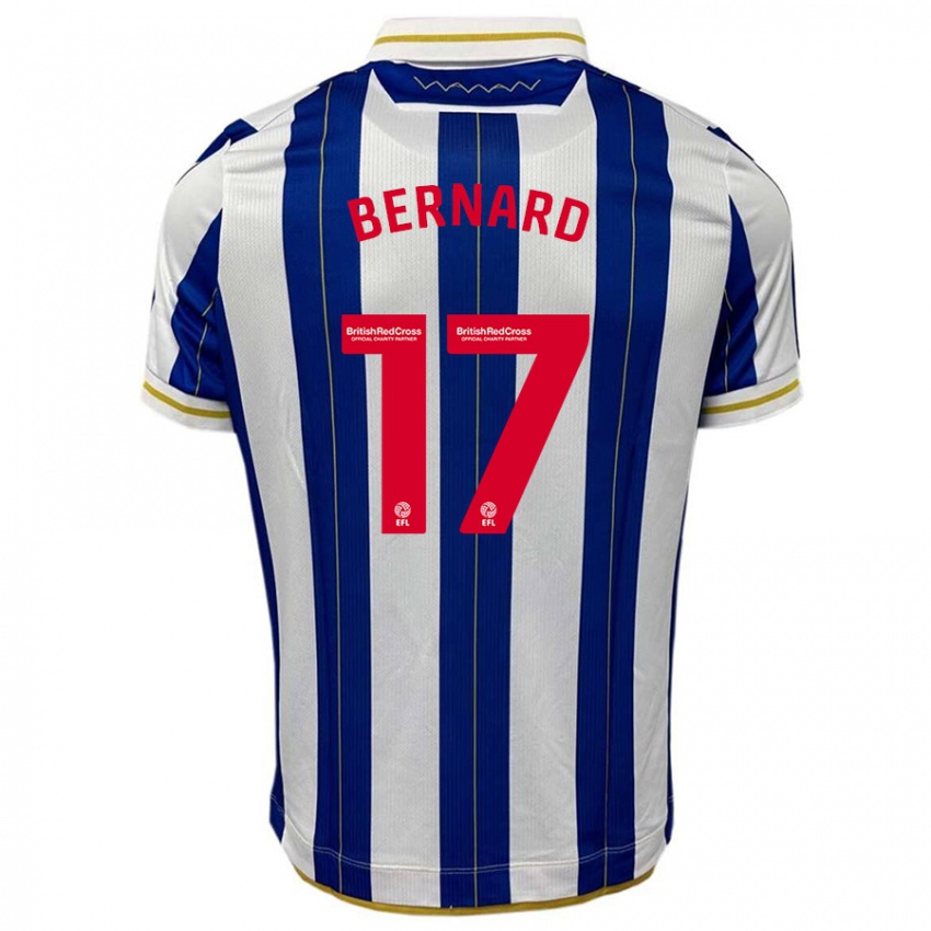 Hombre Camiseta Di'shon Bernard #17 Azul Blanco 1ª Equipación 2023/24 La Camisa