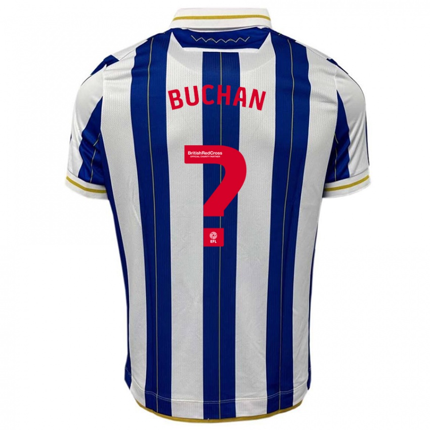 Hombre Camiseta Jay Buchan #0 Azul Blanco 1ª Equipación 2023/24 La Camisa