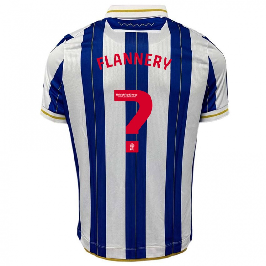 Hombre Camiseta Cian Flannery #0 Azul Blanco 1ª Equipación 2023/24 La Camisa