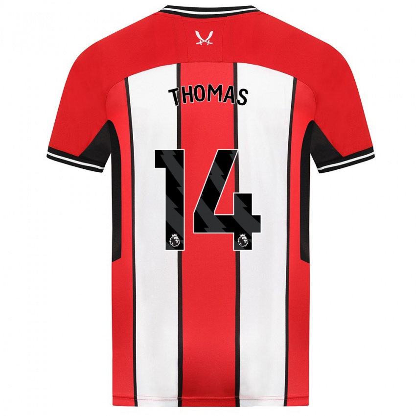 Hombre Camiseta Luke Thomas #14 Rojo 1ª Equipación 2023/24 La Camisa