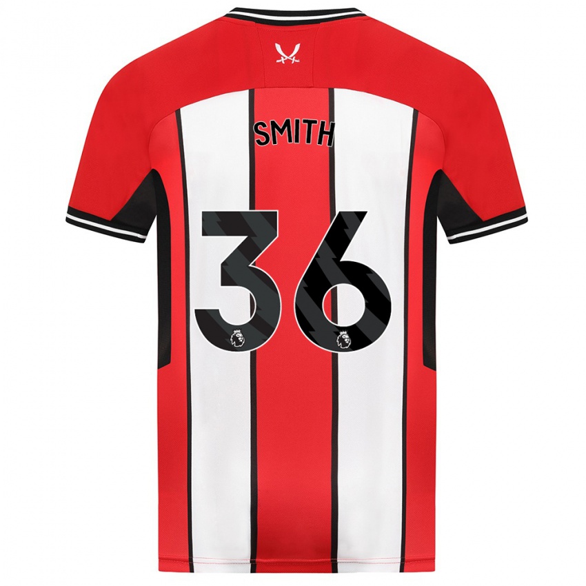 Hombre Camiseta Joshua Smith #36 Rojo 1ª Equipación 2023/24 La Camisa