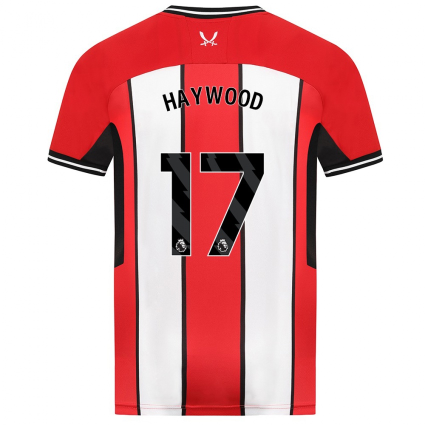 Hombre Camiseta Sophie Haywood #17 Rojo 1ª Equipación 2023/24 La Camisa