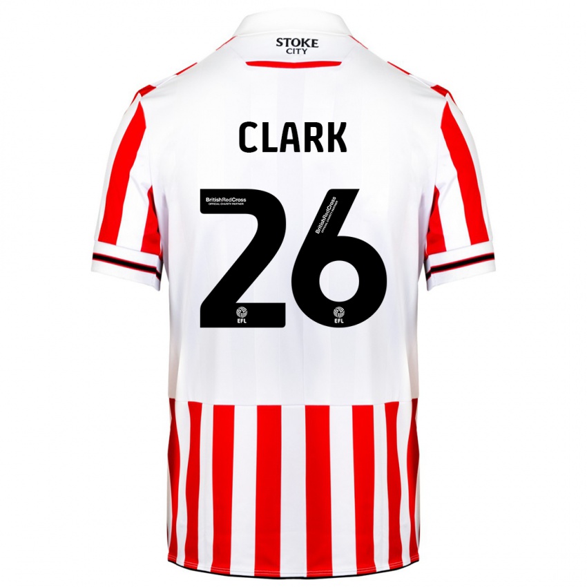 Hombre Camiseta Ciaran Clark #26 Rojo Blanco 1ª Equipación 2023/24 La Camisa
