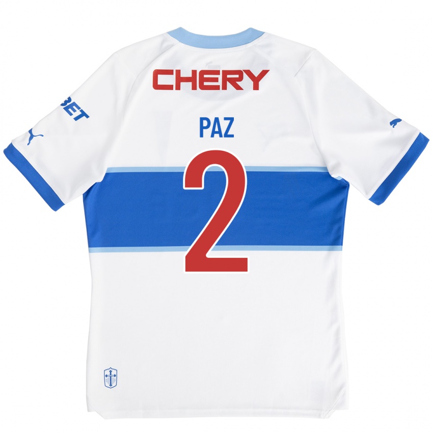 Hombre Camiseta Nehuen Paz #2 Blanco 1ª Equipación 2023/24 La Camisa