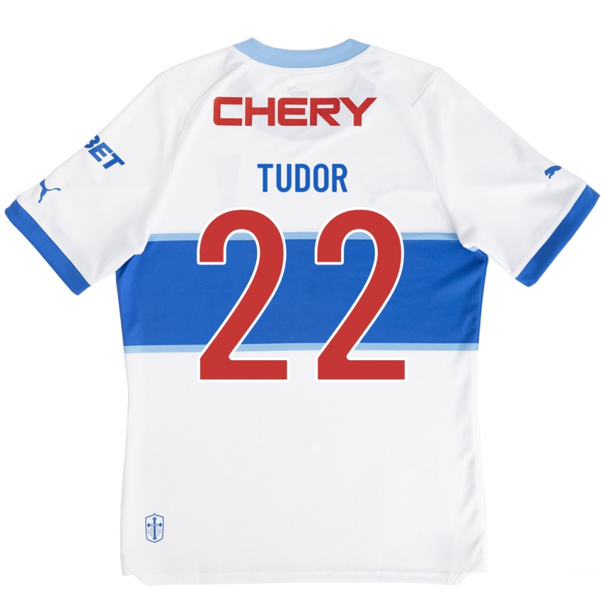 Hombre Camiseta Milan Tudor #22 Blanco 1ª Equipación 2023/24 La Camisa