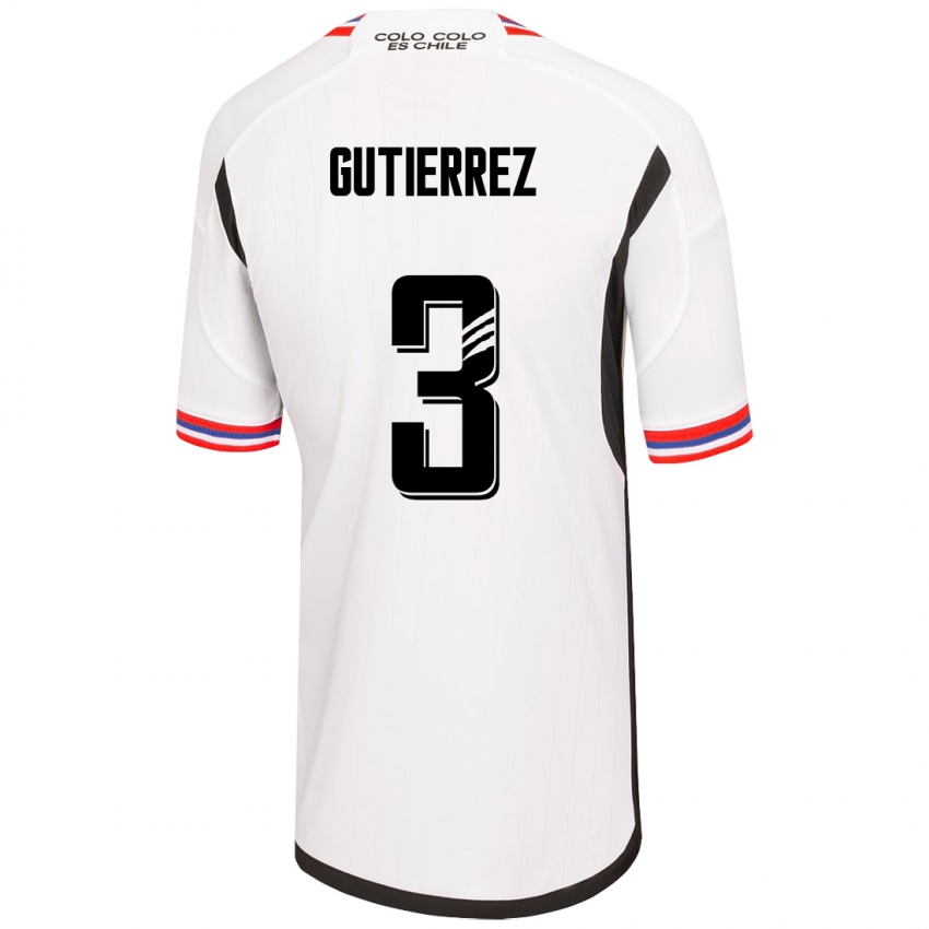 Hombre Camiseta Daniel Gutiérrez #3 Blanco 1ª Equipación 2023/24 La Camisa