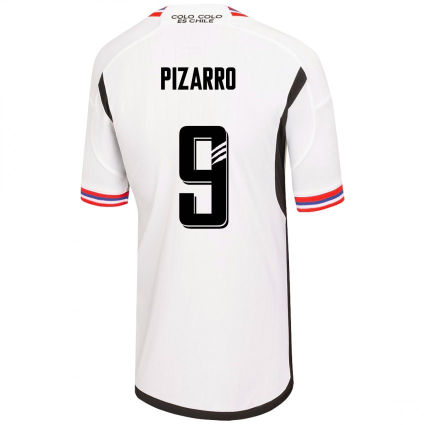 Hombre Camiseta Damián Pizarro #9 Blanco 1ª Equipación 2023/24 La Camisa