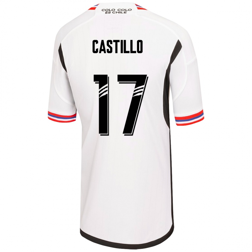 Hombre Camiseta Fabián Castillo #17 Blanco 1ª Equipación 2023/24 La Camisa
