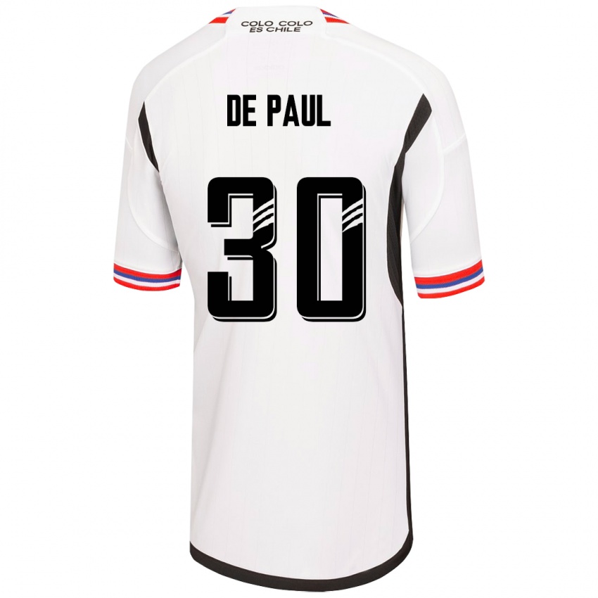 Hombre Camiseta Fernando De Paul #30 Blanco 1ª Equipación 2023/24 La Camisa