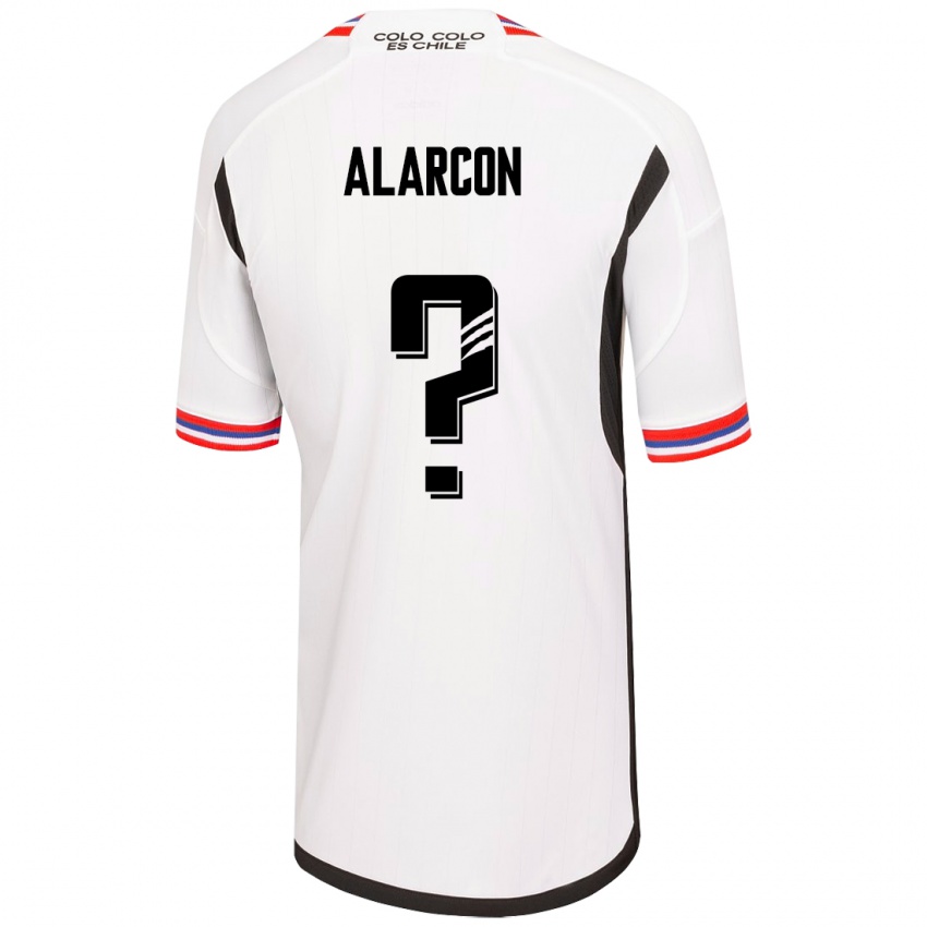 Hombre Camiseta Cristian Alarcón #0 Blanco 1ª Equipación 2023/24 La Camisa